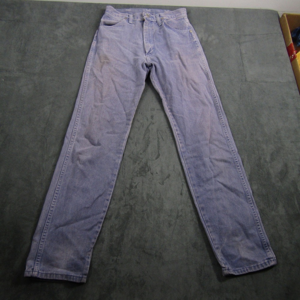 Wrangler Straight Leg Jeans Womens 26 Purple Vintage High Waisted Denim 13MWZ